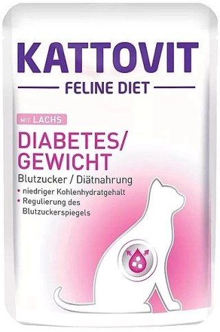 Kattovit Diabetes/Gewicht Łosoś 85g