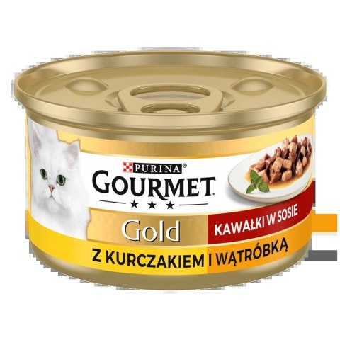 Purina Gourmet Gold kurczak/ wątróbka w sosie 85g