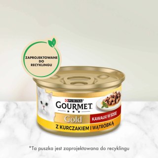 Purina Gourmet Gold kurczak/ wątróbka w sosie 85g