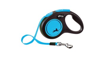 Flexi Smycz Classic S Taśma 5m Do 15kg Neon Blue