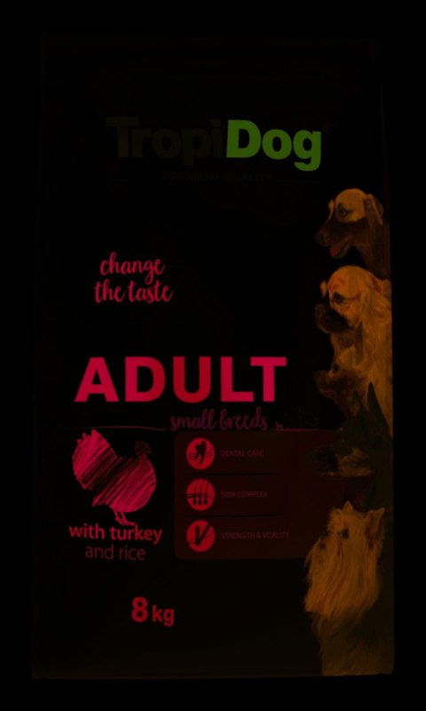 Tropidog Premium Adult Small Breeds Z Indykiem I Ryżem 8kg