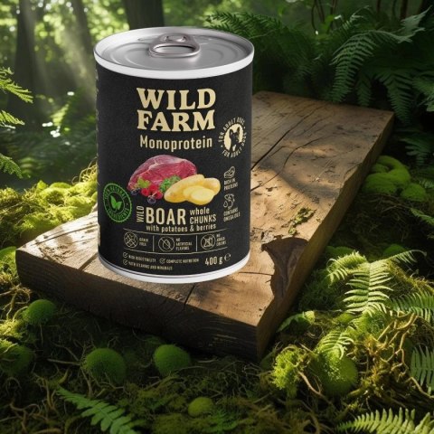 WILD FARM Monoprotein Wild Boar 400g - hipoalergiczna karma dla psa