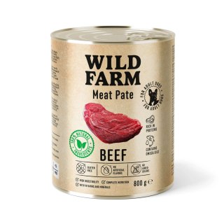 Wild Farm Pate Beef 800g - Mokra Karma z Wołowiną dla Psów