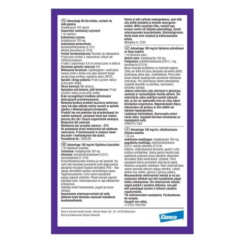 Bayer Advantage Roztwór Do Nakrapiania Dla Kotów 4x0,8ml