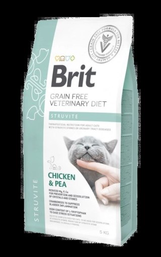 Brit Grain Free Veterinary Diet Cat Struvite Kurczak Z Groszkiem 5kg