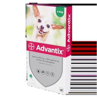 Bayer Advantix Krople Na Kleszcze I Pchły 4x0,4ml