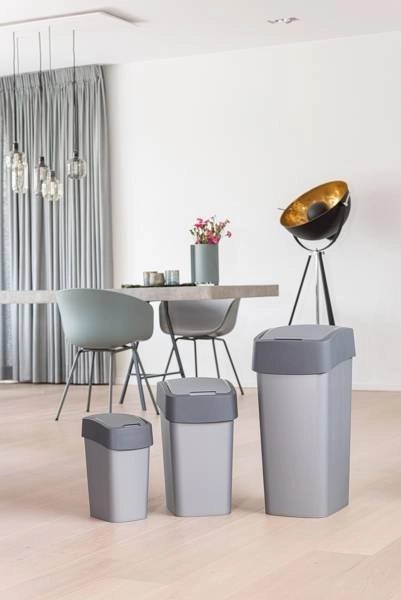 Curver Flip Bin Kosz Na Śmieci Szaro-Grafitowy 10l