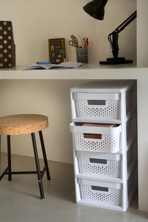 Curver Infinity Regał Ażurowy Biało-Szary 44l