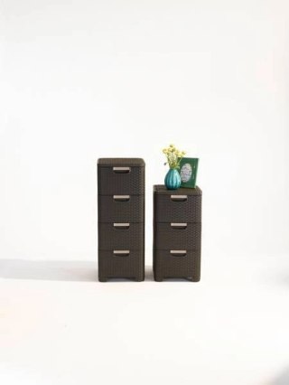 Curver Style Regał Z Szufladami Ciemny Brąz 42l