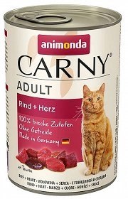 Animonda Cat Carny Adult Wołowina I Serca 400g
