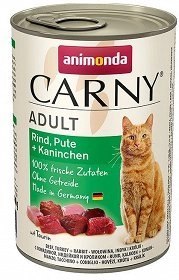 Animonda Cat Carny Adult Wołowina, Indyk I Królik 400g