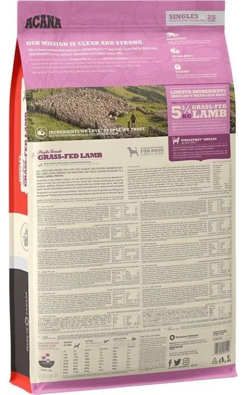 Acana Singles Grass-Fed Lamb 11,4kg